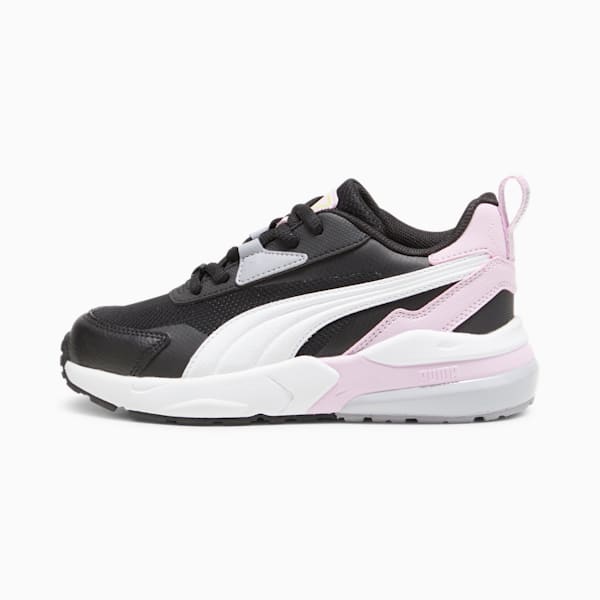 Vis2k Little Kids' Sneakers, PUMA Black-PUMA White-Grape Mist, extralarge