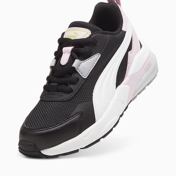Vis2k Little Kids' Sneakers, PUMA Black-PUMA White-Grape Mist, extralarge