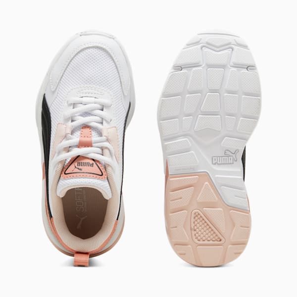 Vis2k Little Kids' Sneakers, PUMA White-PUMA Black-Deeva Peach, extralarge