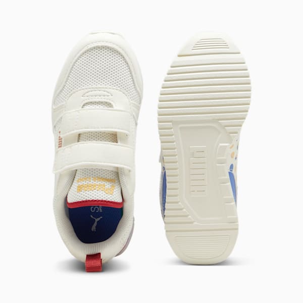 Tenis para niños PUMA R78 Summer Camp, Warm White-Blue Skies-Chamomile, extralarge