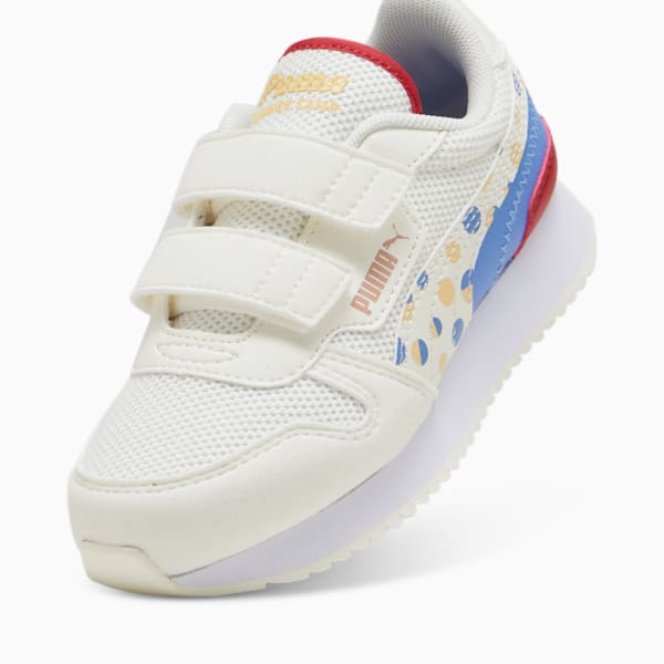 Tenis para niños PUMA R78 Summer Camp, Warm White-Blue Skies-Chamomile, extralarge