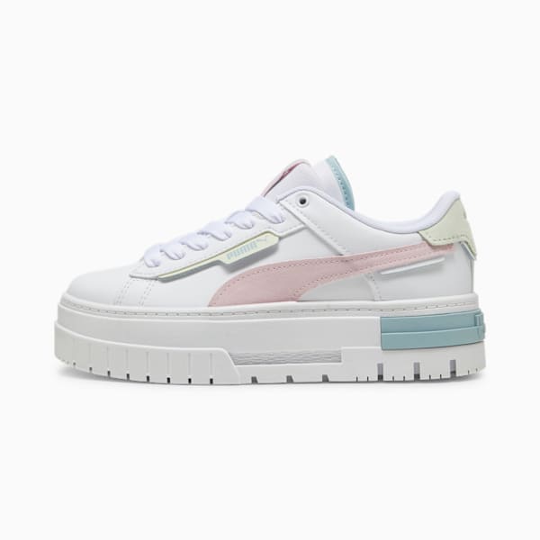 Mayze Crashed Big Kids' Sneakers, PUMA White-Whisp Of Pink, extralarge