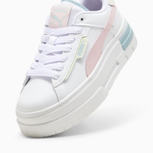 Mayze Crashed Big Kids' Sneakers, PUMA White-Whisp Of Pink, extralarge