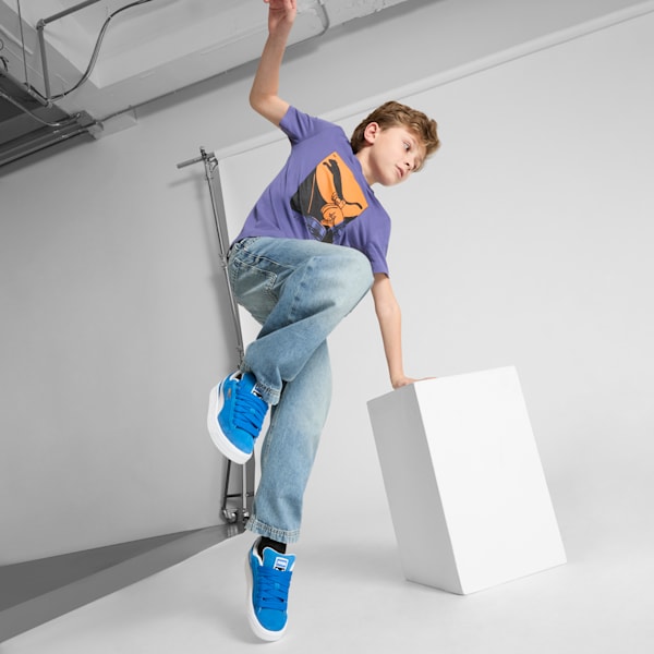 Tenis juvenil Suede XL, PUMA Team Royal-PUMA White, extralarge