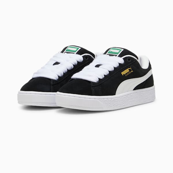 Suede XL Big Kids' Sneakers, PUMA Black-PUMA White, extralarge