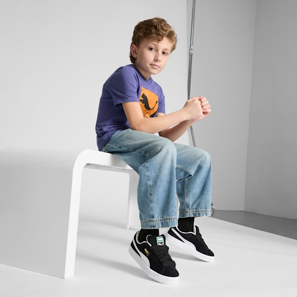 Tenis juvenil Suede XL, PUMA Black-PUMA White, extralarge