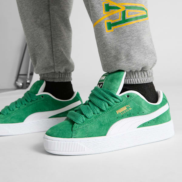 Suede XL Big Kids' Sneakers, Archive Green-PUMA White, extralarge