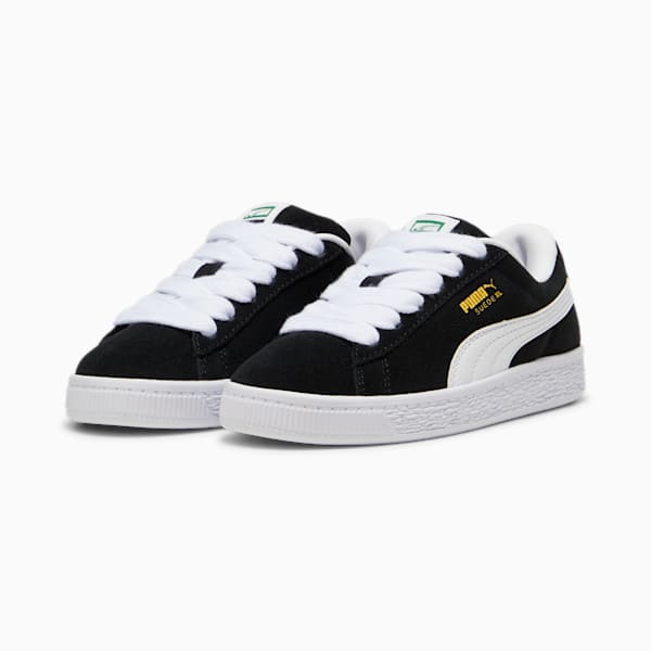 Suede XL Kids' Sneakers, PUMA Black-PUMA White, extralarge-GBR