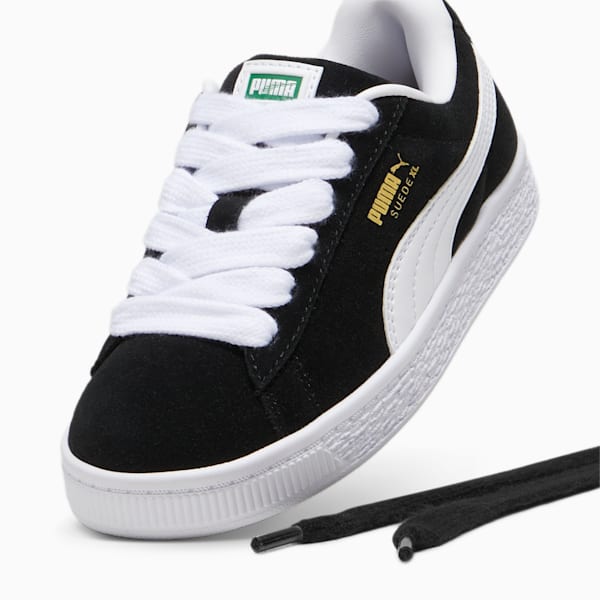 Suede XL Little Kids' Sneakers, PUMA Black-PUMA White, extralarge