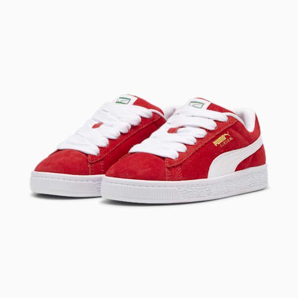 キッズ スウェード XL スニーカー 17-21cm, For All Time Red-PUMA White, extralarge-JPN