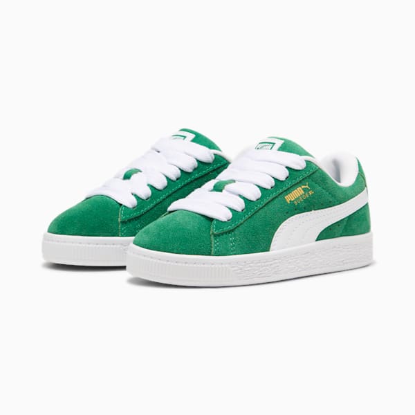 Tenis Suede XL para niños, Archive Green-PUMA White, extralarge