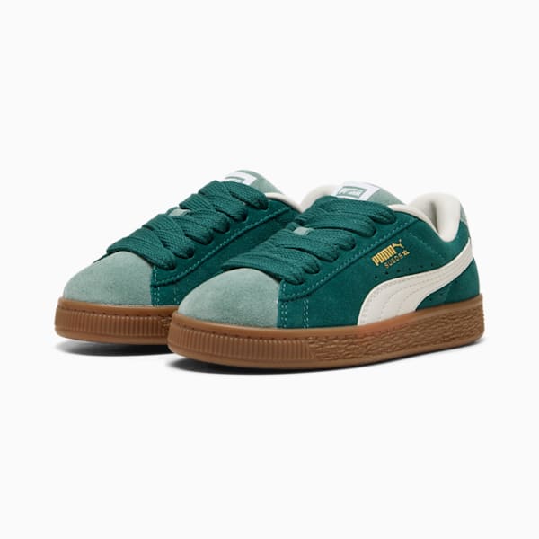 Suede XL Little Kids' Sneakers, Dark Myrtle-Vapor Gray-Green Moon, extralarge