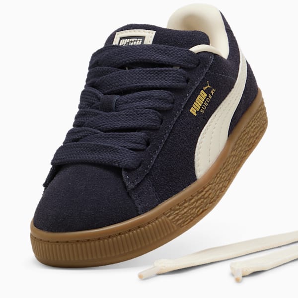 Suede XL Little Kids' Sneakers, New Navy-Frosted Ivory, extralarge