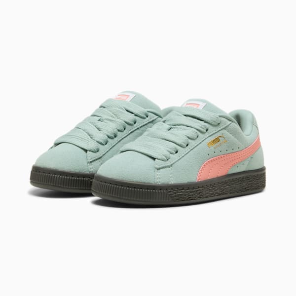 Suede XL Little Kids' Sneakers, Modern Mint-Pink Fruit, extralarge