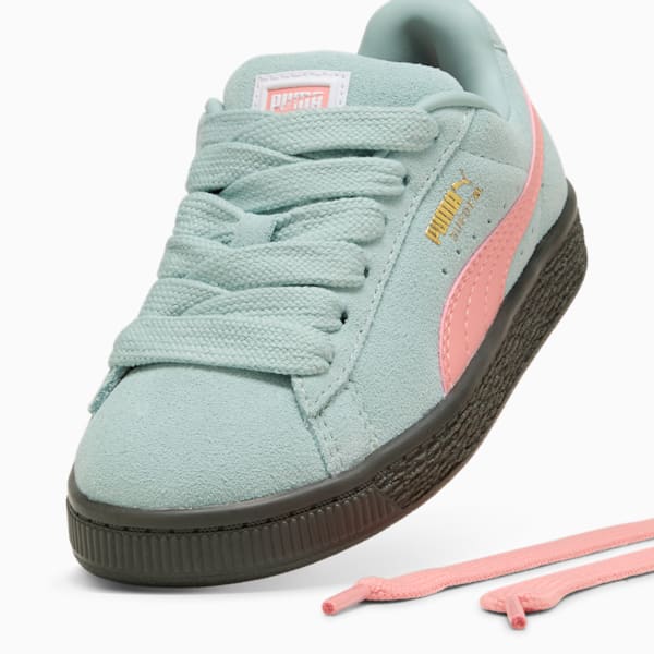 Suede XL Little Kids' Sneakers, Modern Mint-Pink Fruit, extralarge