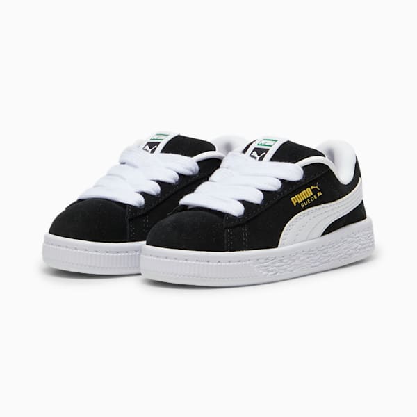 Tenis Suede XL para bebés, PUMA Black-PUMA White, extralarge