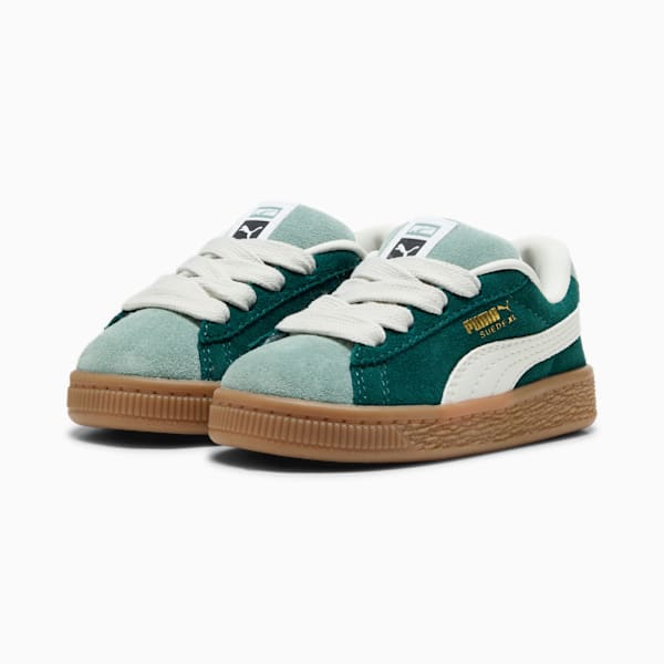 Tenis Suede XL para bebés, Dark Myrtle-Vapor Gray-Green Moon, extralarge