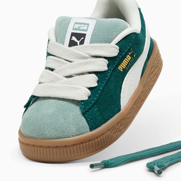 Tenis Suede XL para bebés, Dark Myrtle-Vapor Gray-Green Moon, extralarge