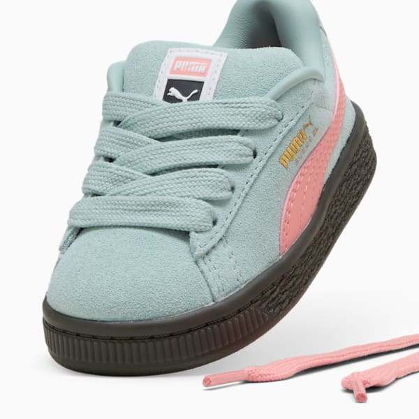 Suede XL Toddlers' Sneakers, Modern Mint-Pink Fruit, extralarge