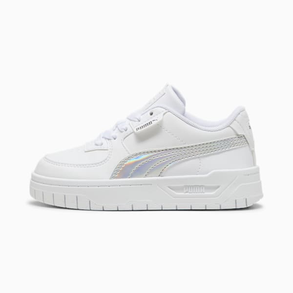 Cali Dream Iridescent Little Kids' Sneakers, PUMA White-PUMA Silver, extralarge