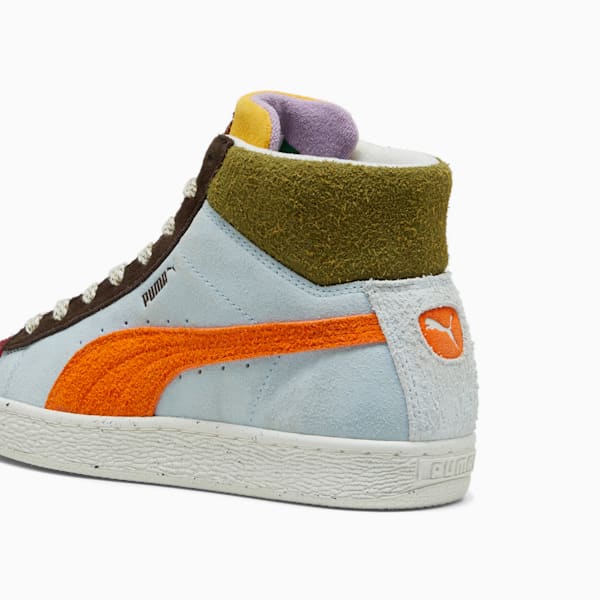 Tenis para mujer PUMA x lemlem Suede, Icy Blue-Cayenne Pepper, extralarge