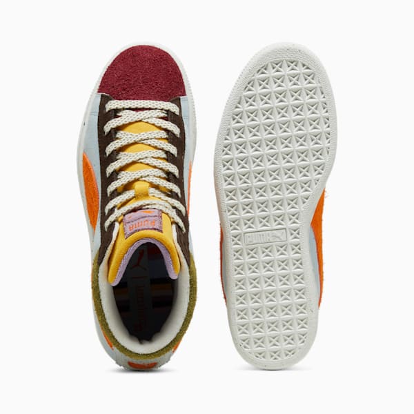Tenis para mujer PUMA x lemlem Suede, Icy Blue-Cayenne Pepper, extralarge