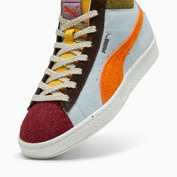 Tenis para mujer PUMA x lemlem Suede, Icy Blue-Cayenne Pepper, extralarge