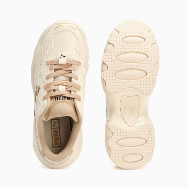 Zapatillas Pulsar Wedge Monogram para mujer, Pristine-Prairie Tan, extralarge