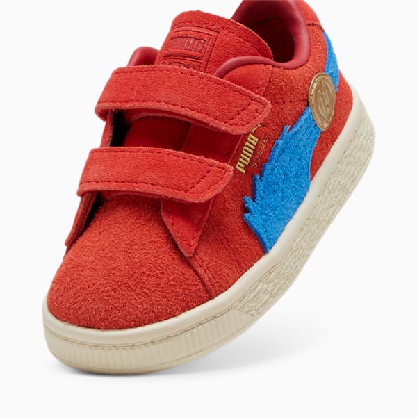Tenis para infantes PUMA x ONE PIECE Suede Buggy, For All Time Red-Ultra Blue, extralarge