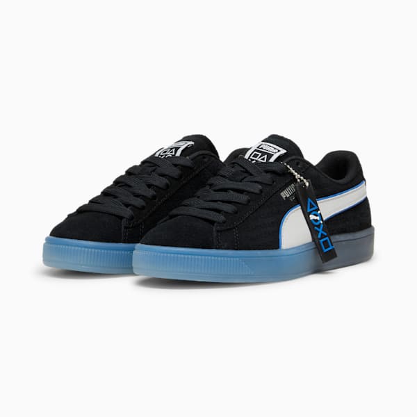 Sneakers PUMA x PLAYSTATION® Suede pour enfant et adolescent, PUMA Black-Glacial Gray, extralarge