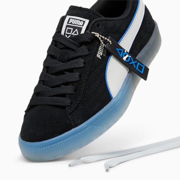Sneakers PUMA x PLAYSTATION® Suede pour enfant et adolescent, PUMA Black-Glacial Gray, extralarge