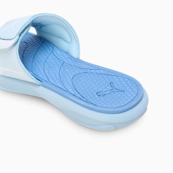 Royalcat Comfort SOFTRIDE Women's Slides, Icy Blue-PUMA White-Blissful Blue, extralarge-IND