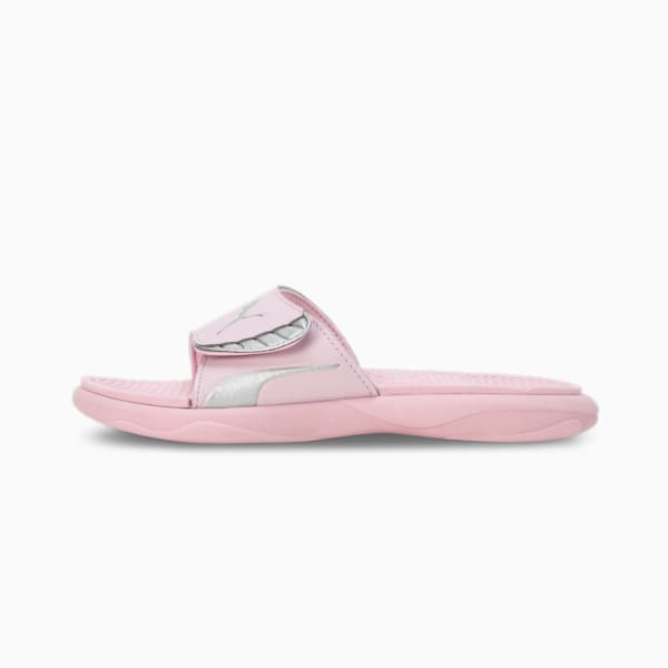 Royalcat Comfort SOFTRIDE Women's Slides, Grape Mist-PUMA Silver, extralarge-IND