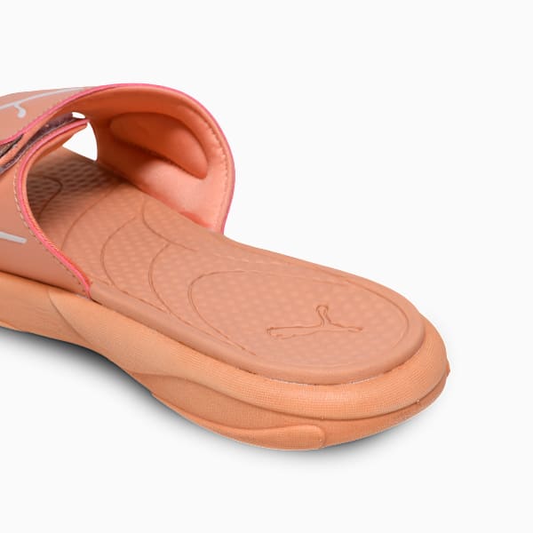 Royalcat Comfort SOFTRIDE Women's Slides, Island Pink-Deeva Peach-Rose Gold, extralarge-IND