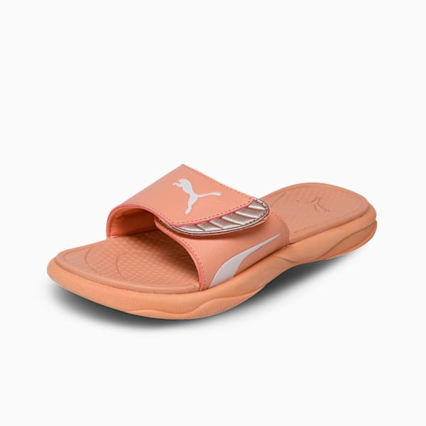 Royalcat Comfort SOFTRIDE Women's Slides, Island Pink-Deeva Peach-Rose Gold, extralarge-IND