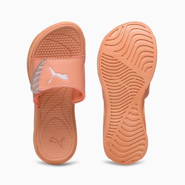 Royalcat Comfort SOFTRIDE Women's Slides, Island Pink-Deeva Peach-Rose Gold, extralarge-IND
