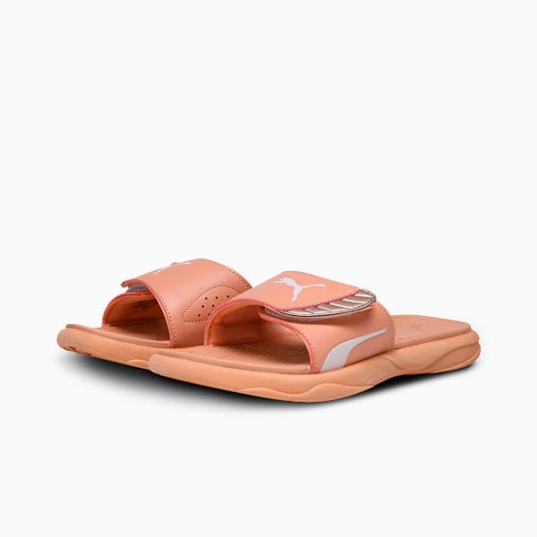 Royalcat Comfort SOFTRIDE Women's Slides, Island Pink-Deeva Peach-Rose Gold, extralarge-IND