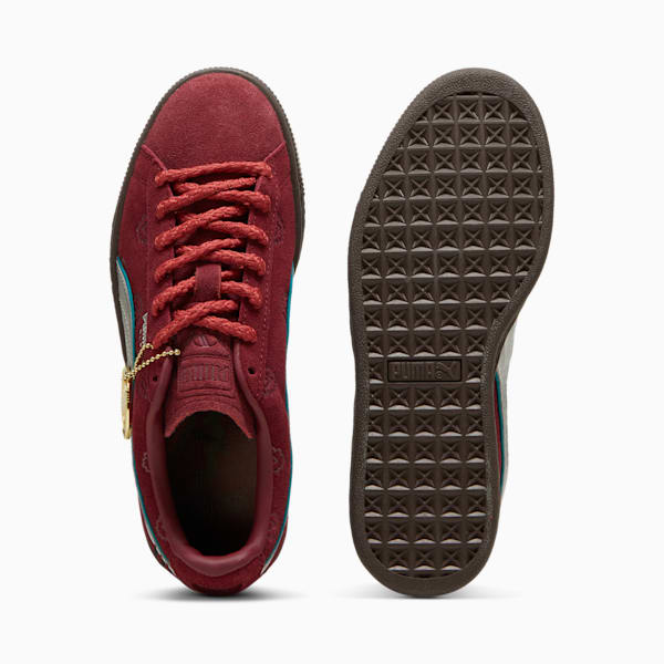 PUMA x ONE PIECE Suede Red-Haired Shanks Big Kids' Sneakers, Team Regal Red-PUMA Silver, extralarge