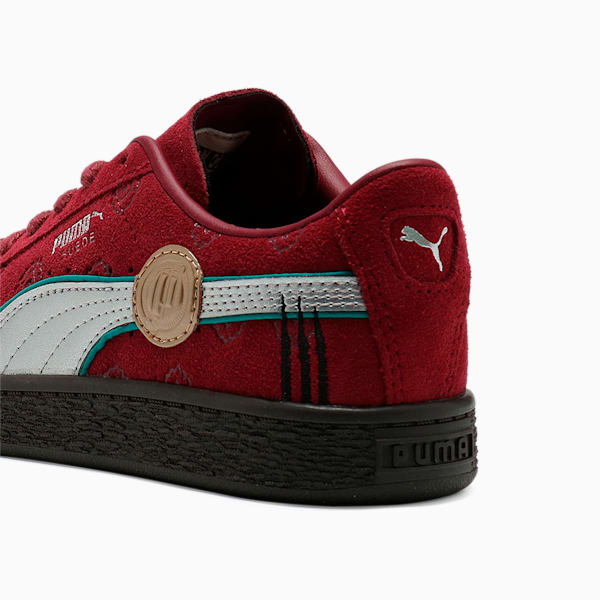 キッズ PUMA x ワンピース 赤髪のシャンクス スウェード スニーカー 17-21cm, Team Regal Red-PUMA Silver, extralarge-JPN