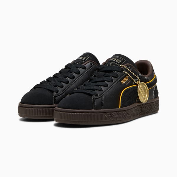 PUMA x ONE PIECE Suede Blackbeard Teech Big Kids' Sneakers, PUMA Black-PUMA Black-Dark Chocolate, extralarge