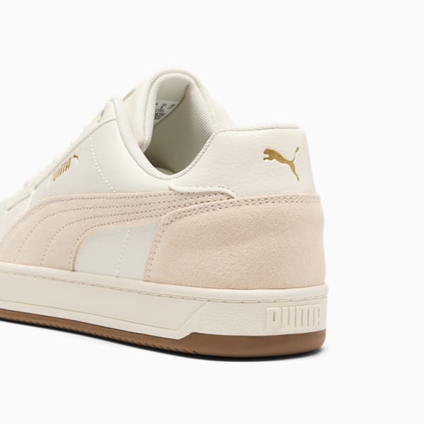 PUMA Caven 2.0 Suede Sneakers, Warm White-Frosted Ivory-Gold, extralarge