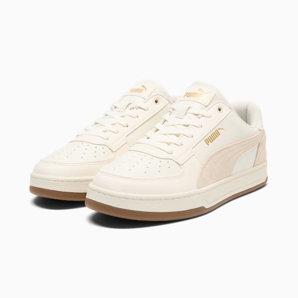 PUMA Caven 2.0 Suede Sneakers, Warm White-Frosted Ivory-Gold, extralarge