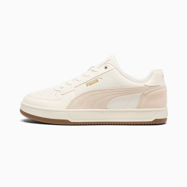 PUMA Caven 2.0 Suede Sneakers, Warm White-Frosted Ivory-Gold, extralarge