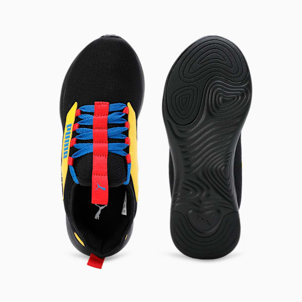 SOFTRIDE Vital Pro Youth Running Shoes, PUMA Black-PUMA Red-Pelé Yellow, extralarge-IND
