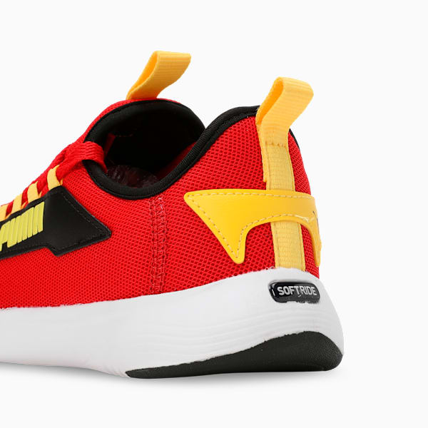 SOFTRIDE Vital Pro Youth Running Shoes, For All Time Red-PUMA Black-Pelé Yellow, extralarge-IND
