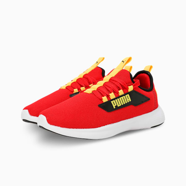 SOFTRIDE Vital Pro Youth Running Shoes, For All Time Red-PUMA Black-Pelé Yellow, extralarge-IND