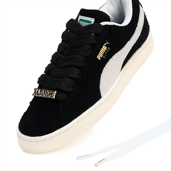 メンズ PUMA x XLARGE スウェード ファットレース スニーカー, PUMA Black-PUMA White-Warm White, extralarge-JPN