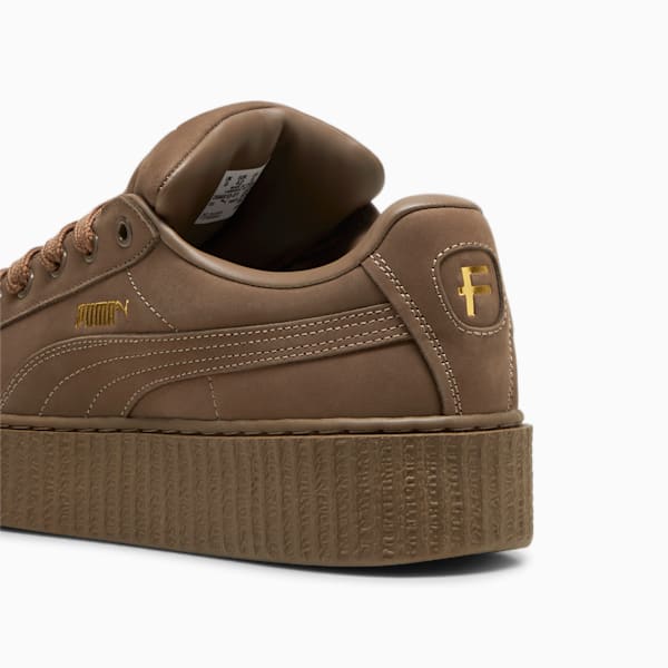 FENTY x PUMA Creeper Phatty Earth Tone Unisex Sneakers, Totally Taupe-PUMA Gold-Warm White, extralarge-AUS