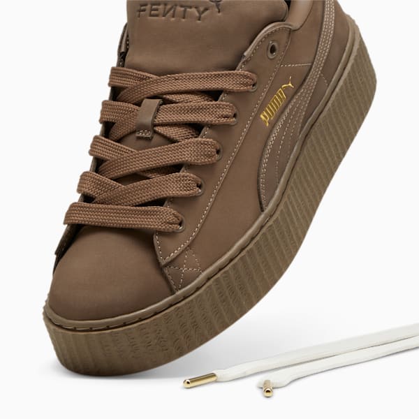 FENTY x PUMA Creeper Phatty Earth Tone Unisex Sneakers, Totally Taupe-PUMA Gold-Warm White, extralarge-AUS