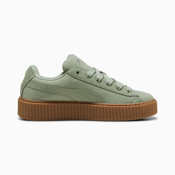 FENTY x PUMA Creeper Phatty Earth Tone Sneakers, Green Fog-PUMA Gold-Gum, extralarge-IND
